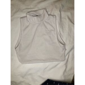 PrettyLittleThing Mock Neck Tank Bodysuit White Size M